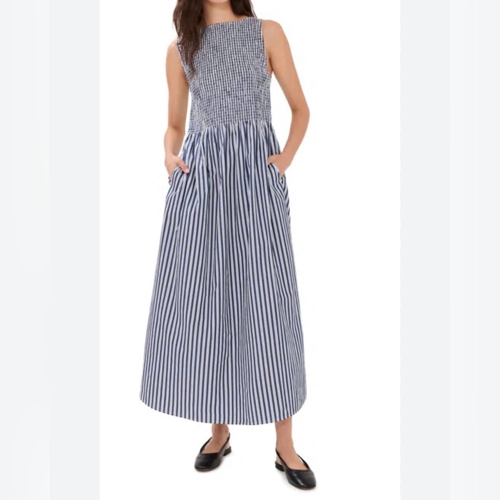 Hill House Striped Blue and White Dress